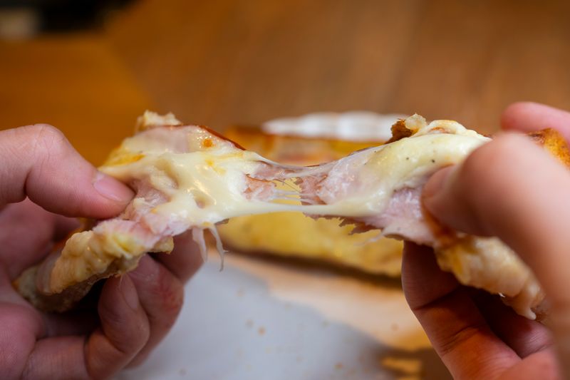 Quesadilla with melted cheese at GYG